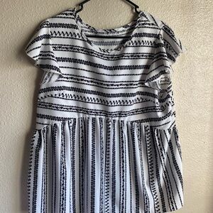 Black and White Striped Dress